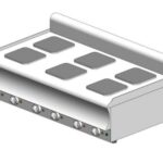Κουζίνα ηλεκτρική - επιτραπέζια – 15,6 kW - 6 εστίες - 1200x700x320mm - Visvardis KE670CAT