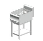 Gas stove – with base - 12 kW - 2 high-efficiency burners - 400x900x860mm - Visvardis KG290BS CAT