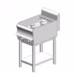 Gasherd – mit Unterbau - 12 kW - 2 Hochleistungsbrenner - 400x900x860mm - Visvardis KG290BS CAT