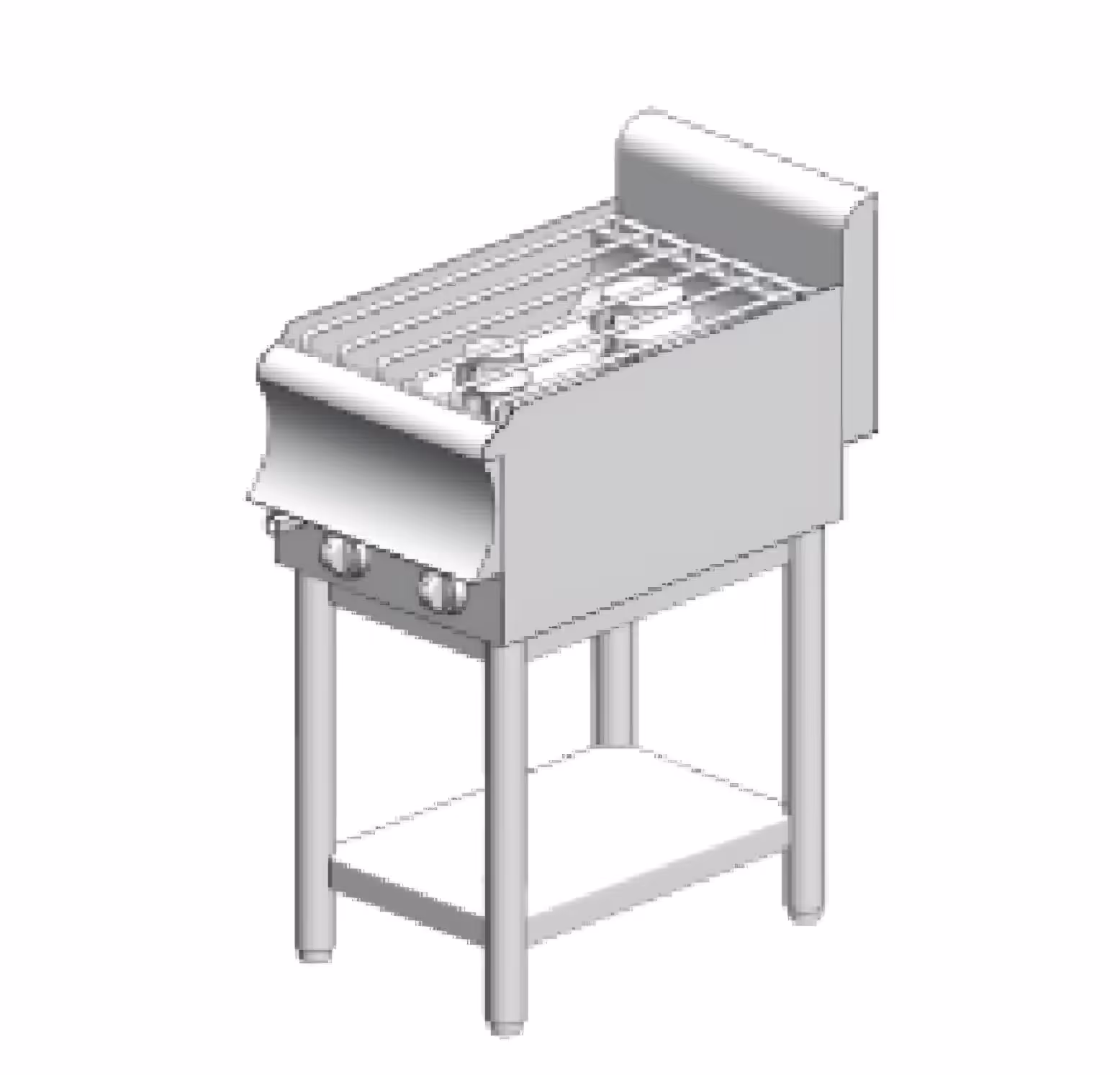 KG270BS CAT Gasherd – mit Unterbau - 9 kW - 2 Hochleistungsbrenner - 400x700x860mm - Visvardis KG270BS CAT – Bild 1