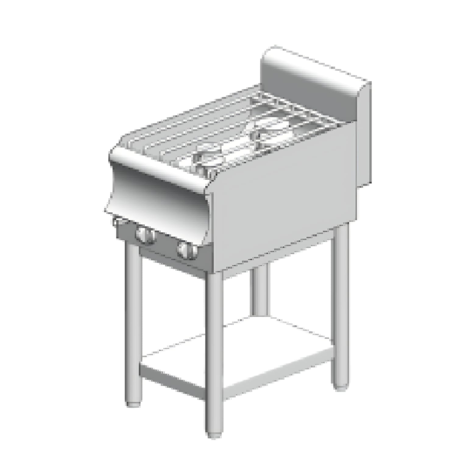 KG270BS CAT Gas stove – with base - 12 kW - 2 high-efficiency burners - 400x900x860mm - Visvardis KG290BS CAT - Image 1