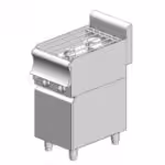Gasherd – mit Schrank - 9 kW - 2 Hochleistungsbrenner - 400x700x860mm - Visvardis KG270ER CAT