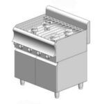 Gas stove – with cabinet - 24 kW - 4 high-efficiency burners - 800x900x860mm – Visvardis KG490ER CAT