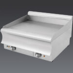 Electric hot plate with smooth surface (hard chrome) - tabletop - double - 750x700x320mm - 8.1 kW - Visvardis PE270(CR)CAT