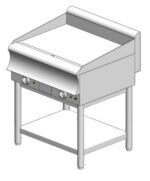 Electric griddle with smooth plate - with base - double - 750x600x860mm - 7.5 kW - Visvardis PE260BS CAT