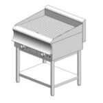 Electric griddle - with base - double - 750x700x860mm - 8.1 kW - Visvardis PE270R BS CAT