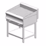 Plato elektrisches Stabheizgerät - mit Basis - doppelt - 750x600x860mm - 7,5 kW - Visvardis PE260R BS CAT