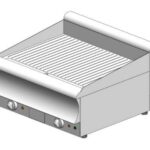 Electric griddle (hard chrome) - tabletop - double - 750x600x320mm - 7.5 kW - Visvardis PE260R (CR)CAT