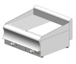 Electric griddle ribbed / smooth - tabletop - double - 750x600x320mm - 7.5 kW - Visvardis PE260R/L CAT