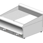 Electric griddle ribbed / smooth (hard chrome) - tabletop - double - 750x900x320mm - 12 kW - Visvardis PE290R/L (CR)CAT