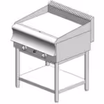 Gasplatte mit glatter Platte - mit Basis - doppelt - 750x700x860mm - 15,8 kW - Visvardis PG270BS(CR) CAT