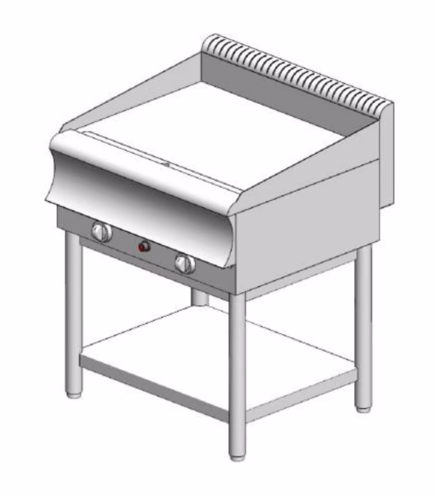 PG260BS CAT Gasplatte mit glatter Platte - mit Basis - doppelt - 750x900x860mm - 19 kW - Visvardis PG290BS CAT – Bild 1