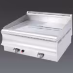 Gasplatte gerippt / glatt (hartverchromt) - Tischmodell - doppelt - 750x900x320mm - 19 kW - Visvardis PG290R/L (CR) CAT