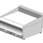 Gas plate with smooth surface (hard chrome) - tabletop - double - 750x900x320mm - 19 kW - Visvardis PG290(CR)CAT