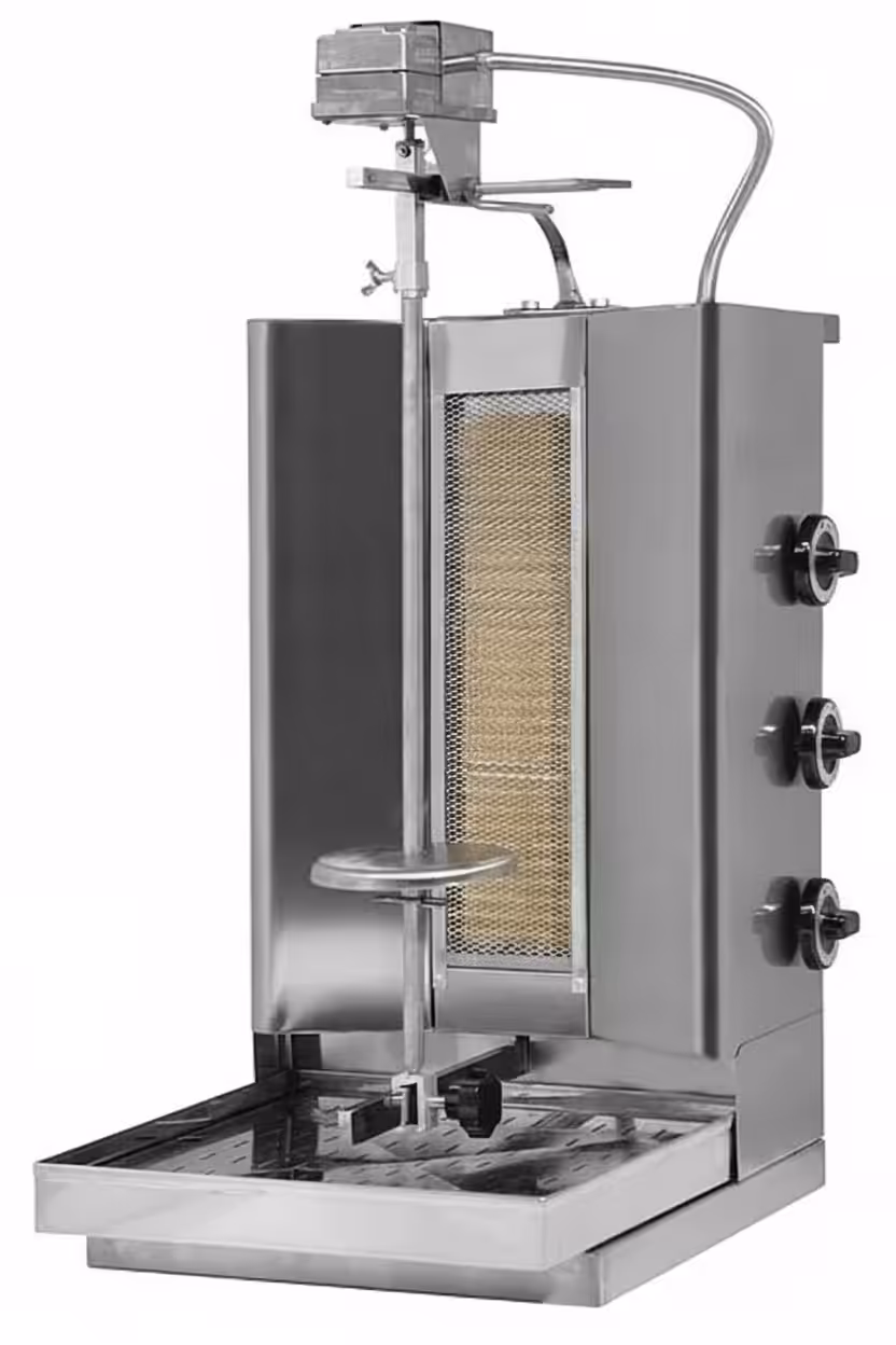 Gyros-/Dönergrill mit Erdgas - 20 kg – 6,6 kW - Panaritis RG 20
