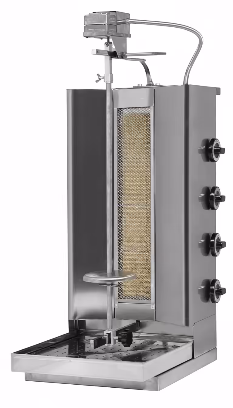 Gyros-/Dönergrill mit Erdgas - 25-30 kg – 8,8 kW - Panaritis RG 40