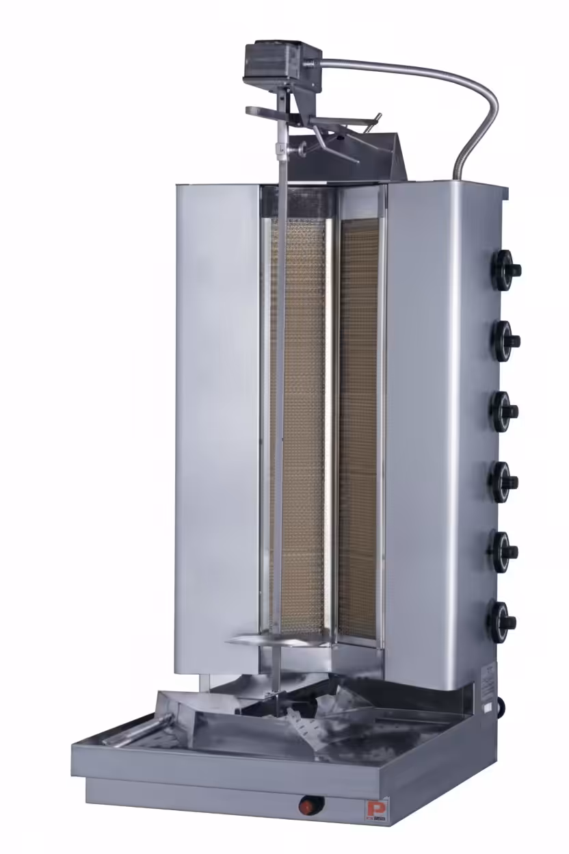 Gyros-/Dönergrill mit Erdgas - 150 kg – 22 kW - Panaritis RG V10