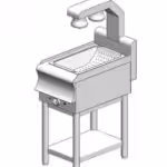 Kartoffelstation mit Basis - 400x700x860mm - 350 W - mit Strahlungslichtern - Visvardis SP170BS CAT