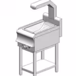 Kartoffelstation mit Basis - 400x600x860mm - 660 W - mit Heizung - Visvardis SP160R BS CAT
