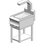 Σταθμός πατάτας με βάση - 400x600x860mm - 660 W - με Αντίσταση - Visvardis SP160R BS CAT