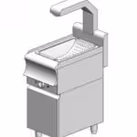 Kartoffelstation mit Schrank - 400x700x860mm - 660 W - mit Heizung - Visvardis SP170R ER CAT