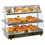 Beheizte Vitrine ROLLER GRILL WDL200 mit Beleuchtung