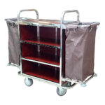 Stainless steel floor trolley with two bags ItalStar ITAL0057