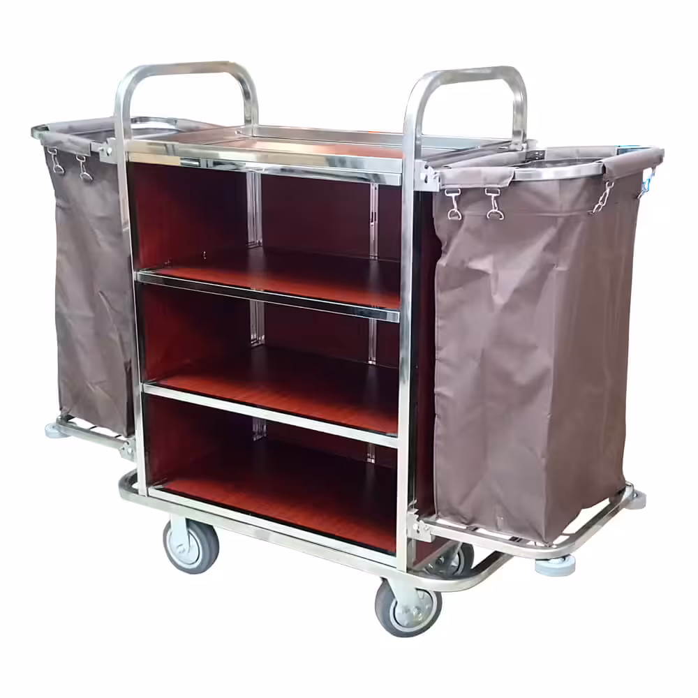 050.0109_003 Trolley aus Edelstahl mit zwei Taschen ItalStar ITAL0057 – Bild 1