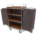 85x53 stainless steel floor trolley with 2 ItalStar bags