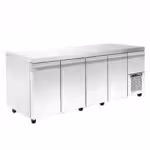 Kühltisch mit Kühlaggregat - 2090x700x880mm - mit 3 Türen + 1 Schublade - Fassungsvermögen: 620 L – PA 70 209M – Bild 4
