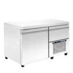 Freezer counter with cooling unit - 1040x800x880mm - with 1 door + 1 drawer - Capacity: 302 L – PA 80 104MF