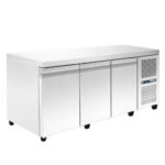 Refrigerated counter with cooling unit - 2080x800x880mm - with 3 doors - Capacity: 622 L – PA 80 208M