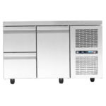 Commercial Refrigerated Counter with Cooling Unit - 1400x600x880mm - 1 Door + 2 Drawers - Capacity 237L – PA 60 140M20 - Image 2