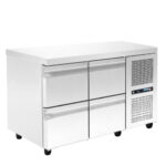 Refrigerated counter - 1400x700x880mm - with 4 drawers - Capacity: 287 L – PA GN 140M22