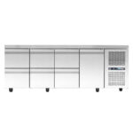 Commercial Refrigerated Counter with Cooling Unit - 2300x600x880mm - 6 Drawers + 1 Door - Capacity 503L – PA 60 230M2220 - Image 2