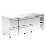 Commercial Refrigerated Counter with Cooling Unit - 2300x600x880mm - 6 Drawers + 1 Door - Capacity 503L – PA 60 230M2220
