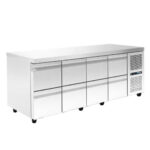 Refrigerated counter - 2300x700x880mm - with 8 drawers - Capacity: 610 L - PA GN 230M2222