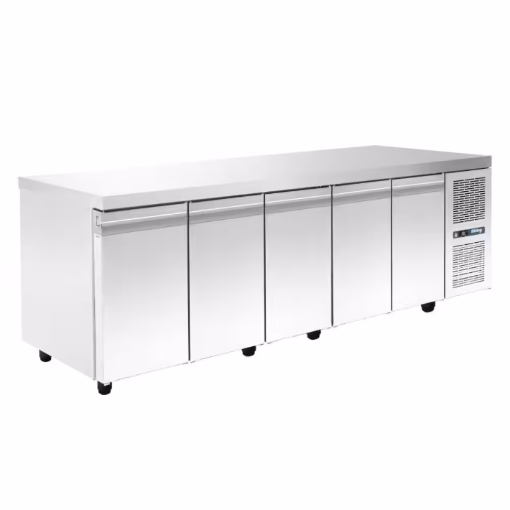 2025_PA-GN-275M-2-1 Gewerblicher Tiefkühltisch mit Kühlaggregat - 2750x600x880mm - 5 Türen - 634L Fassungsvermögen – PA 60 275MF – Bild 1