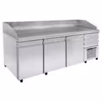 Pizza-Kühltisch - 2100x800x1100mm - mit 2 Türen + 3 Schubladen - Fassungsvermögen: 622 L - PA PI 209M3