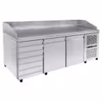 Pizza-Kühltisch - 2100x800x1100mm - mit 2 Türen + 6 Schubladen - Fassungsvermögen: 410 L - PA PI 208M6