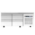 Πάγκος χαμηλός συντήρηση με μηχανή - 1340x600x640mm - με 4 συρτάρια - Χωρητικότητα 168 Lt - PA X6 134M - Image 2