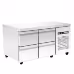 Niedriger Tiefkühltisch mit Kühlaggregat - 1340x600x640mm - mit 4 Schubladen - Fassungsvermögen: 168 L – PA X6 134MF