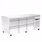 Niedriger Kühltisch mit Kühlaggregat - 1790x600x640mm - mit 6 Schubladen - Fassungsvermögen: 255 L – PA X6 179M