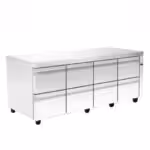 Niedriger Tiefkühltisch ohne Kühlaggregat - 1950x600x640mm - mit 8 Schubladen - Fassungsvermögen: 394 L – PA X6 195AF