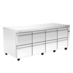 Low freezer counter without cooling unit - 1950x700x640mm - with 8 drawers - Capacity: 458 L – PA XA 195AF