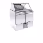 Gewerbliche Fischkühlvitrine - 890x700x1300mm - mit 2 Türen - 195L Fassungsvermögen – PS GN 089KT