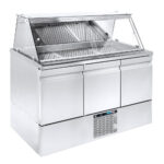 Commercial Fish Storage Refrigerator with Cooling Unit - 1340x700x1300mm - 3 Doors - Capacity 312L – PS GN 134KT