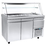 Refrigerated salad display counter - 1340x800x1290mm - 14 x GN 1/4 - with 2 doors + 1 drawer - Capacity: 340 L – VI XA 134M
