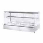 Warme Thekenvitrine mit Umluftheizung - 3x GN - 1100x680x680mm - BI HE 110