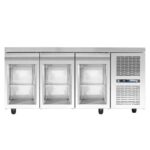 Refrigerated counter with cooling unit - 1400x700x880mm - with 2 glass doors - Capacity: 287 L – PA GN 140MGG - Image 4